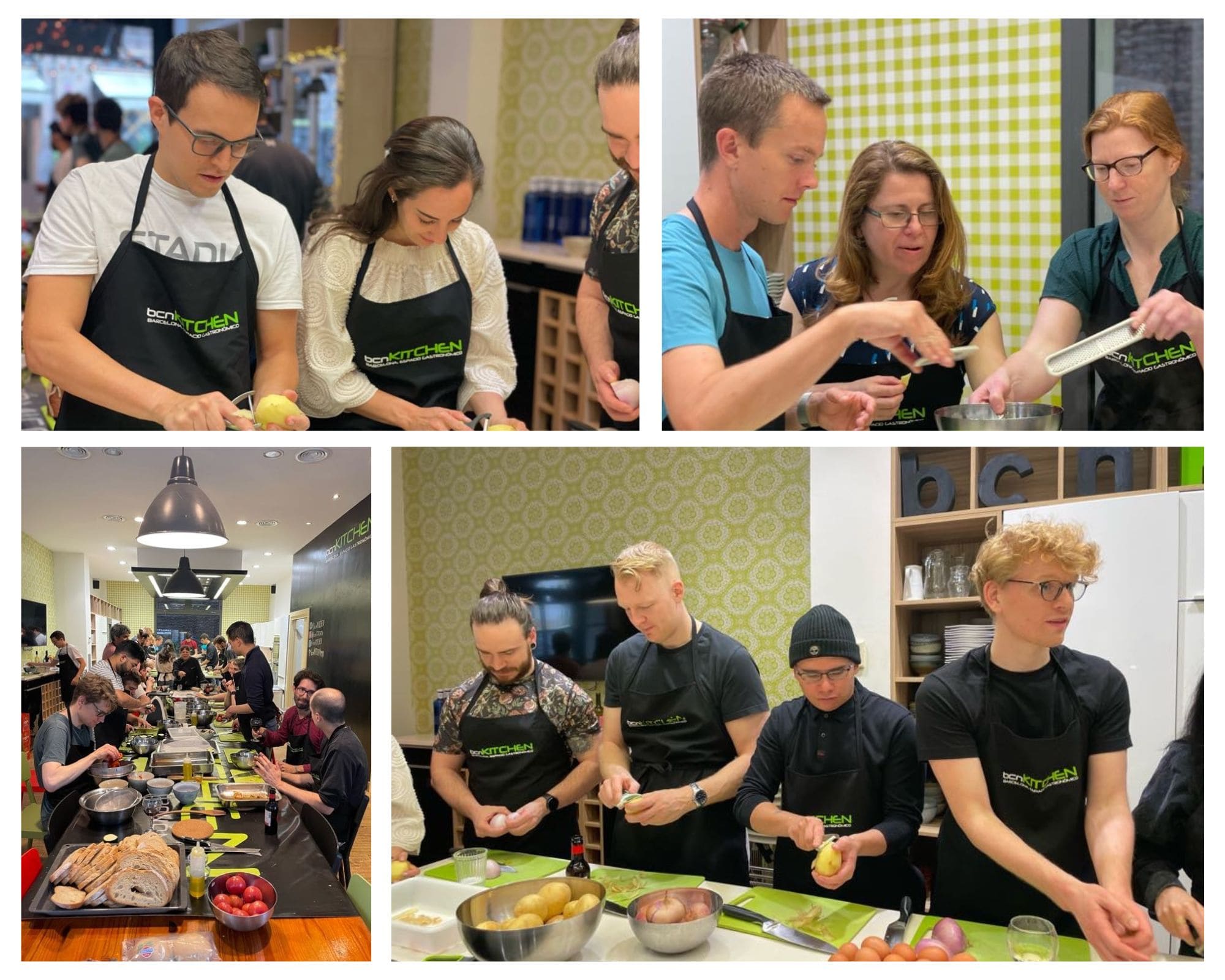 Team cooking in Barcelona