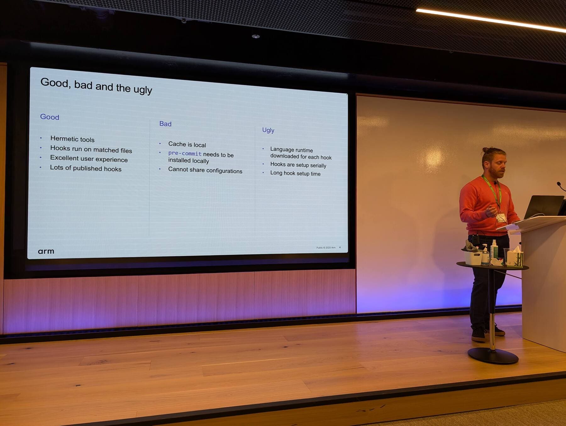 Matt Clarkson presenting at the May 2025 London Build Meetup