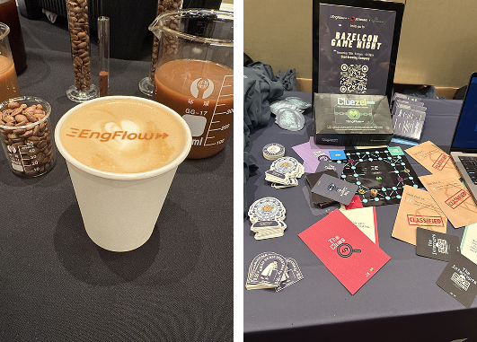 Coffee and conference goodies